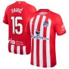 Maillot de Supporter Atlético Madrid Savic 15 Domicile 2023-24 Pour Homme